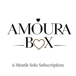 Amoura Box 6-month solo subscription with luxury self-care products and discrete packaging.