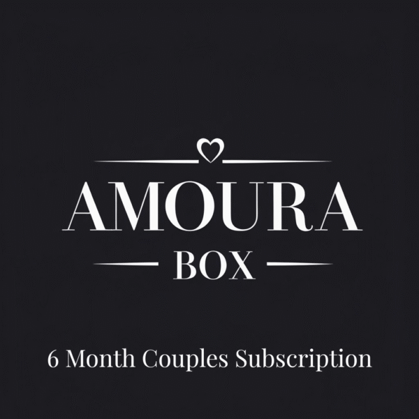 Amoura Box 6-month couples subscription featuring luxury intimacy products for partners, discreetly packaged.